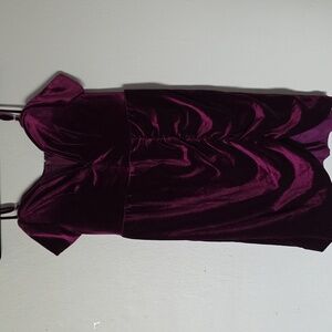 City Studio Purple Velvet Mini Dress